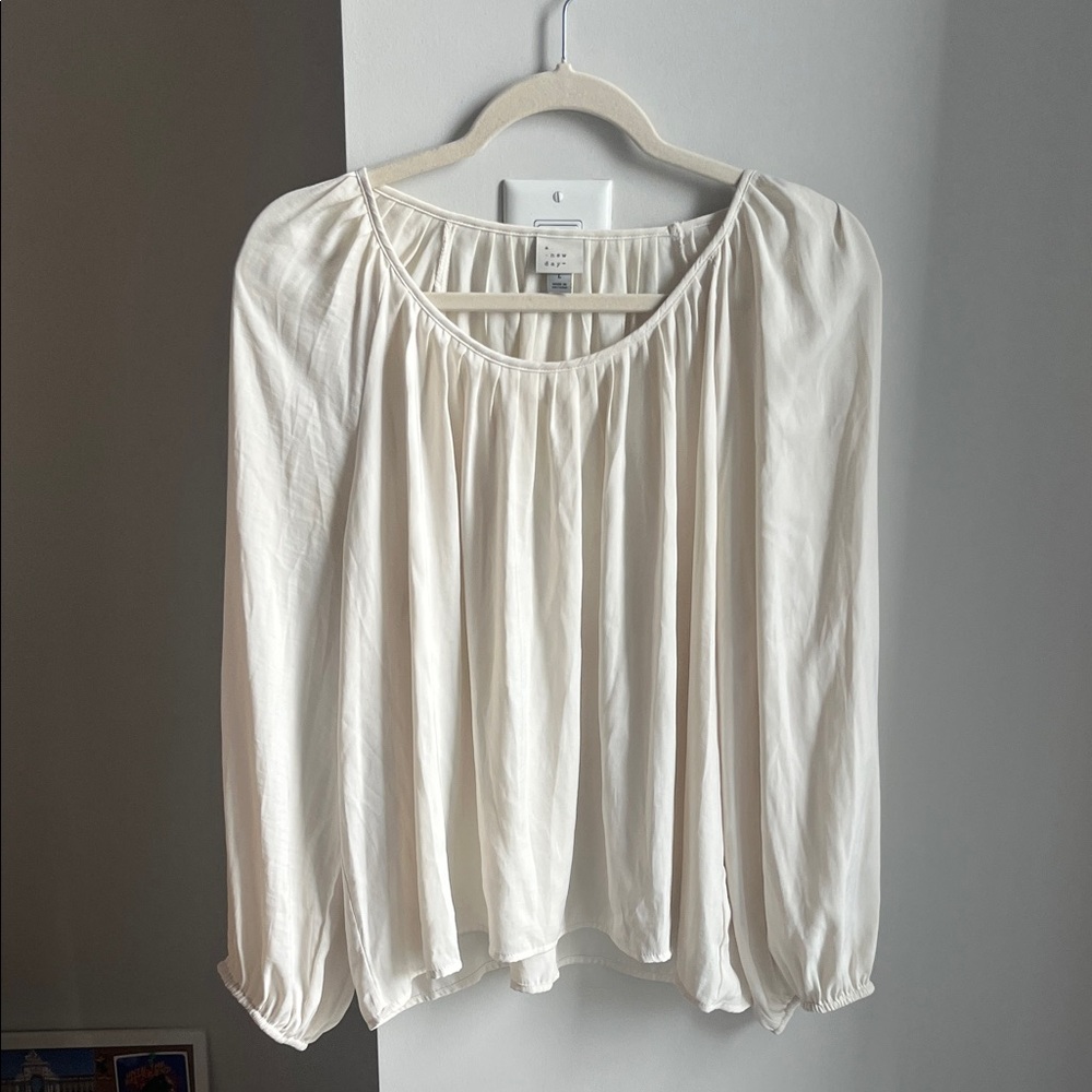 A New Day Cream Blouse